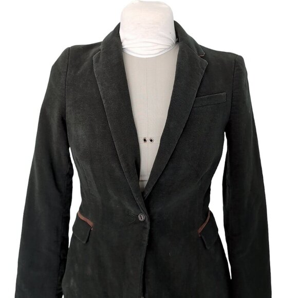 Zara Velveteen Elbow Patch Blazer - Picture 4 of 5
